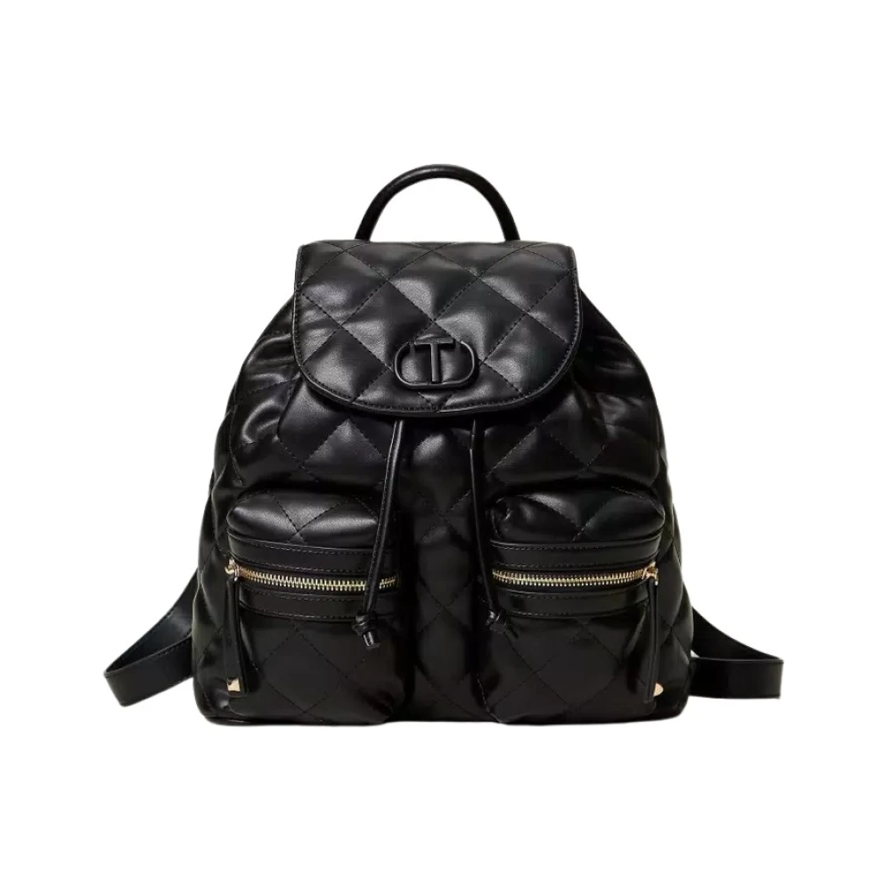 Twinset Gewatteerde Ovale Rugzak Black Dames