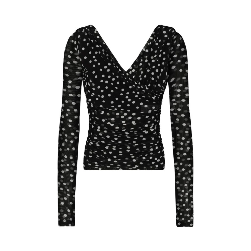 Dolce & Gabbana Zwarte top met stippen Black Dames