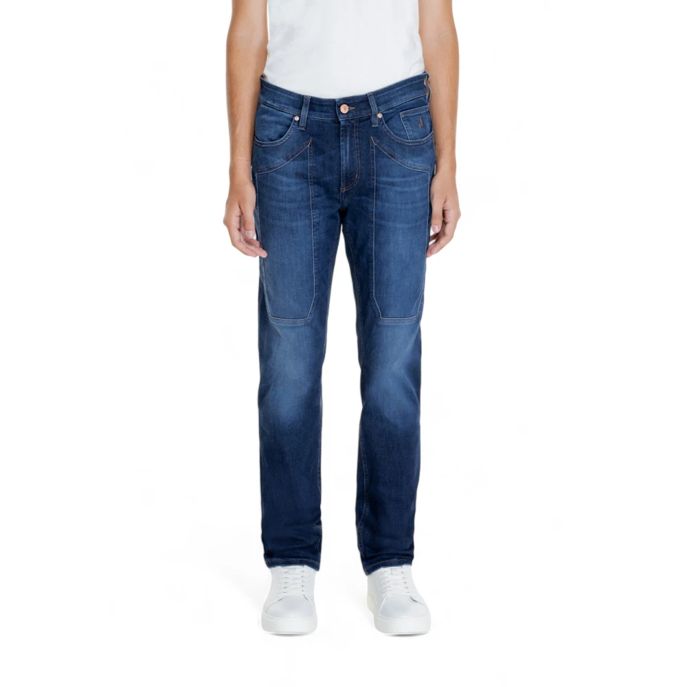 Jeckerson Heren Herfst Winter Katoenen Broek Blue Heren