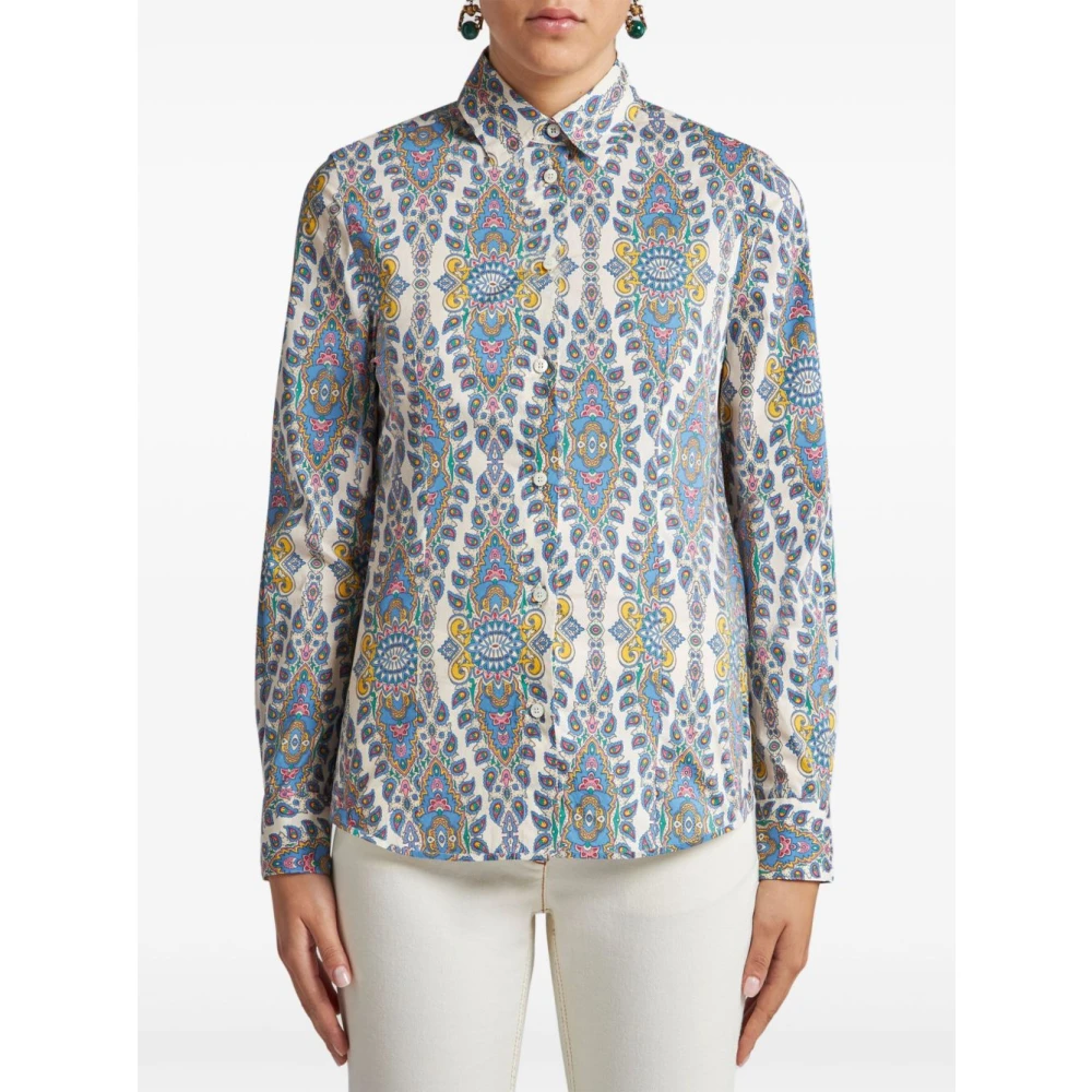 ETRO Multicolor Overhemd met Knoopsluiting en Dartdetails Multicolor Dames