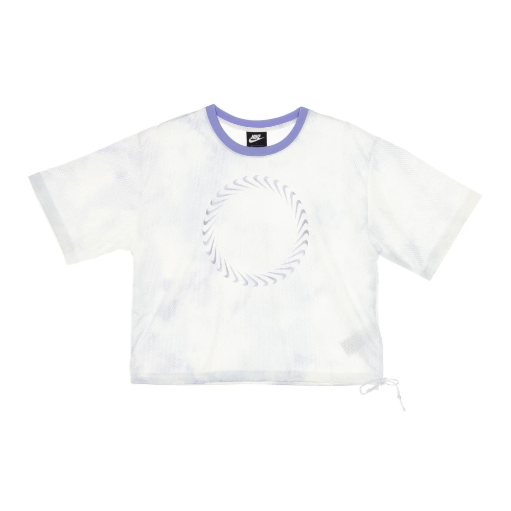 Nike Icon Clash Mesh Print T-Shirt White Dames