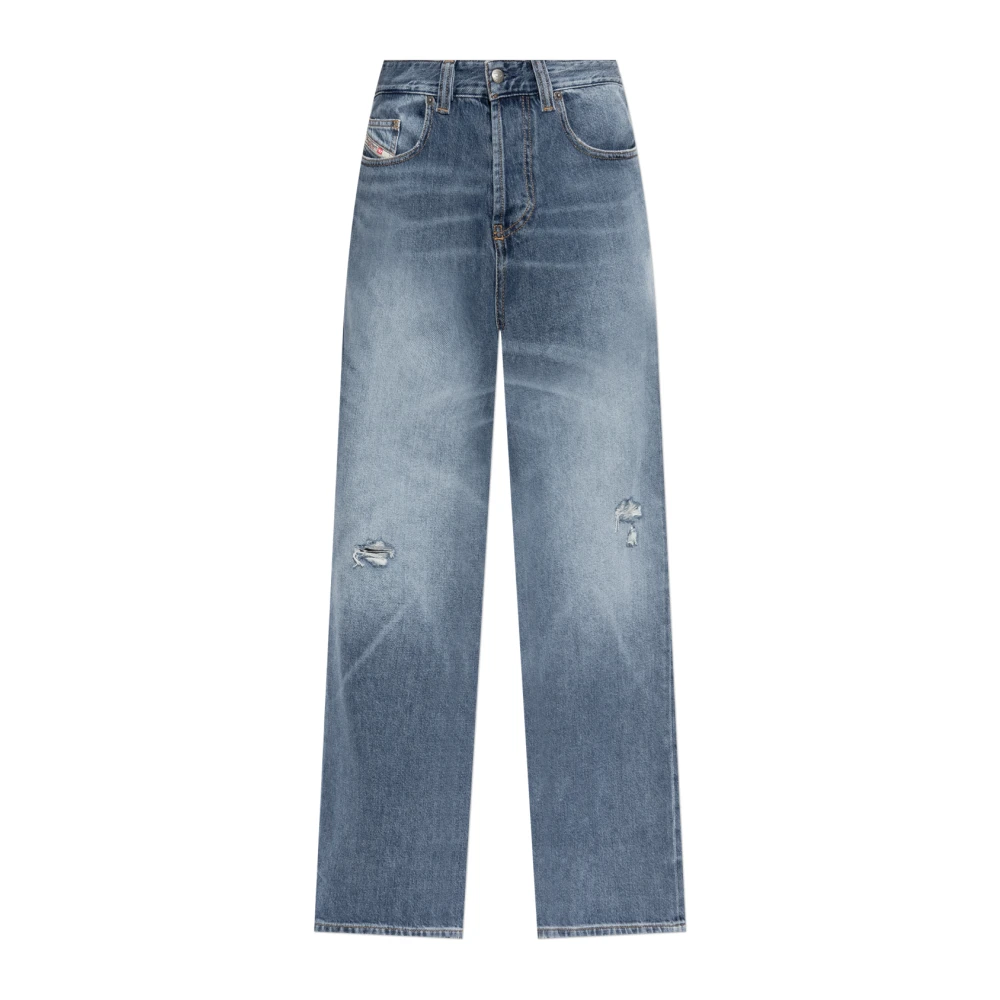Diesel Mannelijk Blauw Jeans Heren, W34 L32, Katoen, 2001 D-Macro Jeans