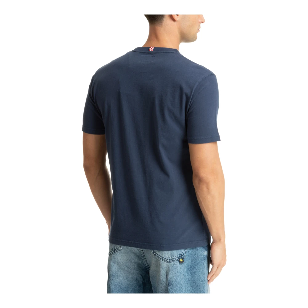 MC2 Saint Barth Gestreept Logo T-shirt Blue Heren