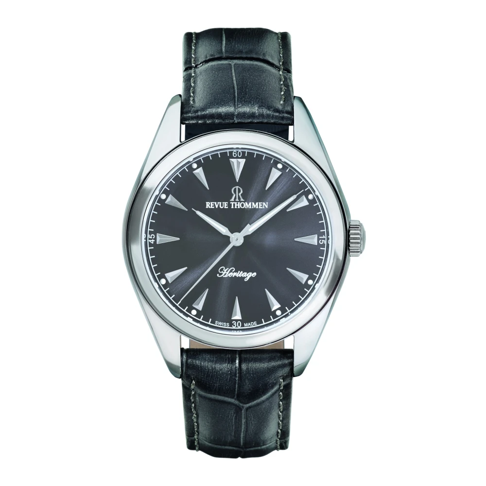 Revue Thommen Black Watches, Male, One Size, Automatic Watch