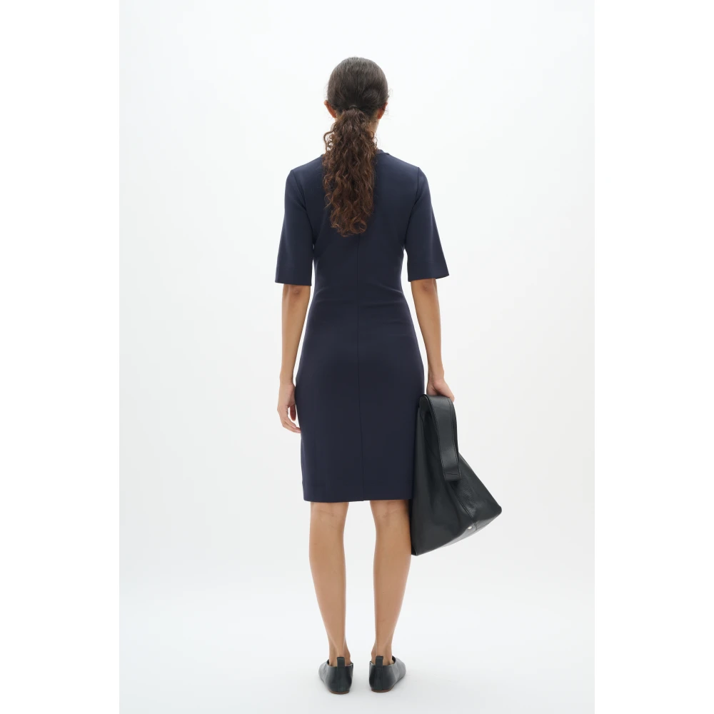 InWear Donkerblauwe Jurk Korte Mouw Blue Dames