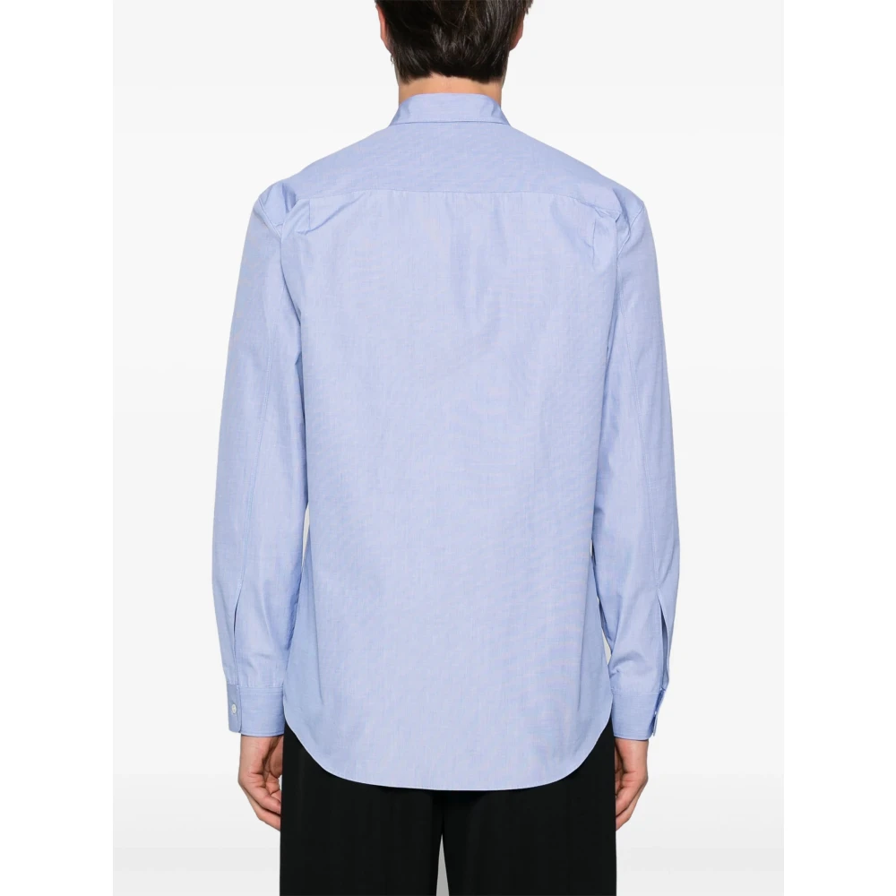 The Row Blauwe Poplin Overhemd met Zak Blue Heren