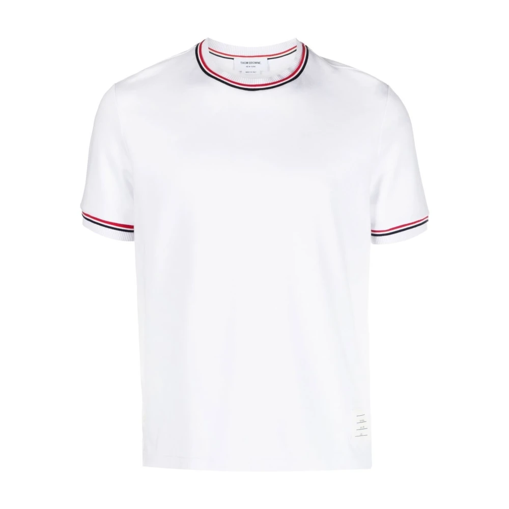 Thom Browne Witte T-shirts en Polos met 4bar Logo White Heren