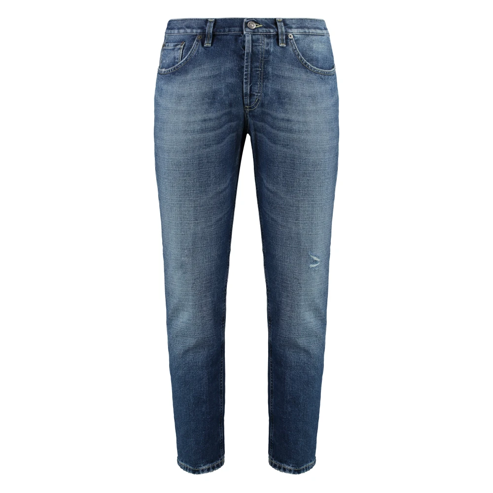 Dondup Men's Blue Slim Fit Jeans, W33, Brighton 5-Pocket Straight-Leg Jeans