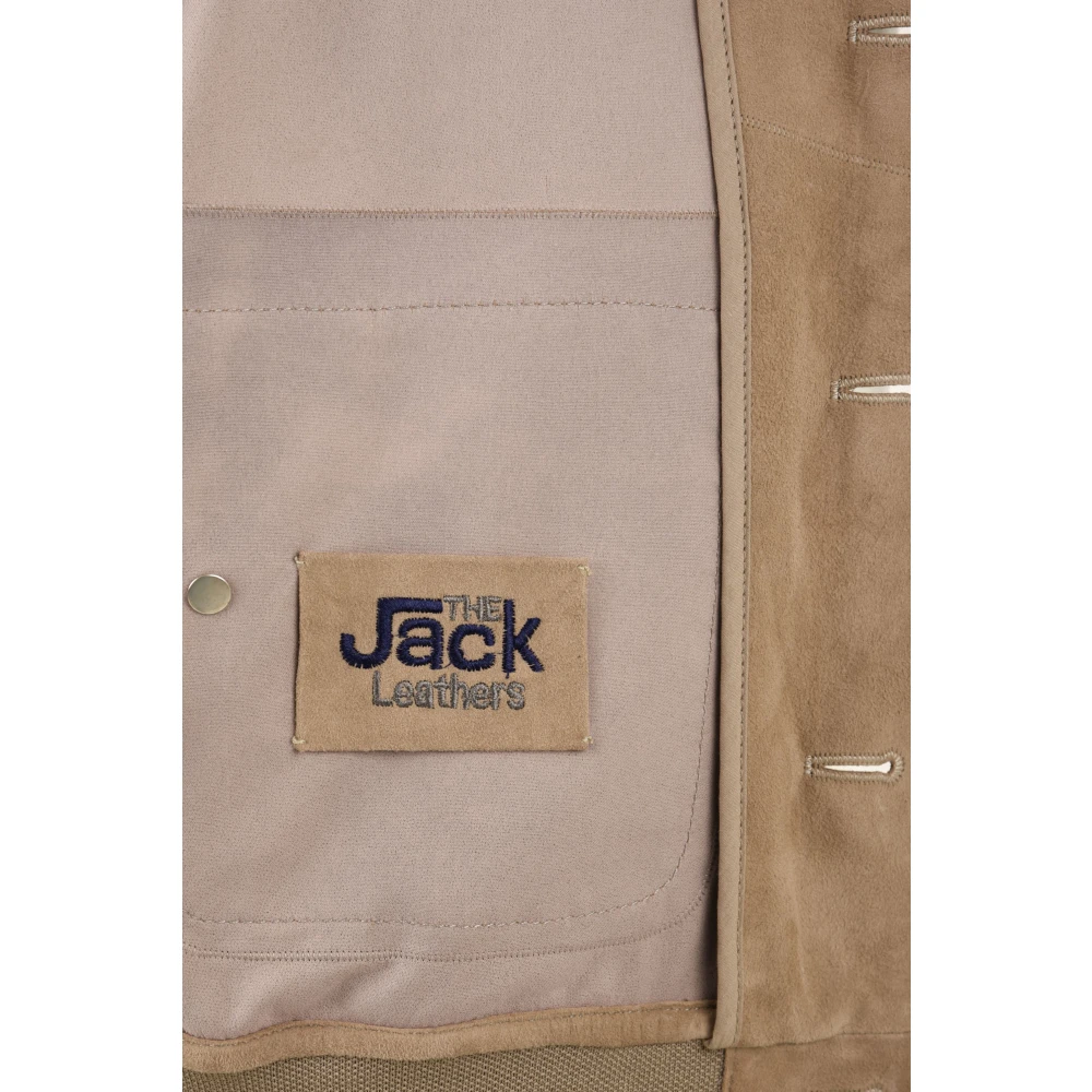 The Jack Leathers Witte leren jas Riverside Seamless Brown Heren