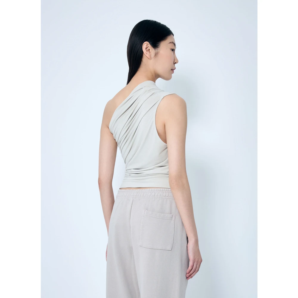 Entire Studios Eén schouder gedrapeerde top Gray Dames