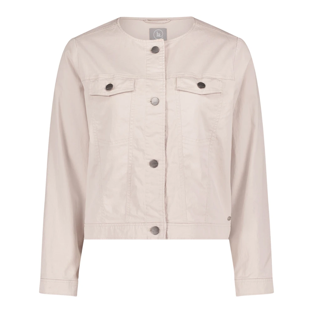 Betty & Co Denimjack met lange mouwen Beige Dames