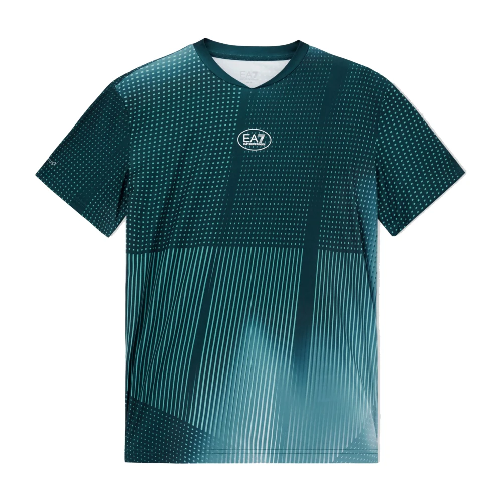 Emporio Armani Ea7 Mannelijk Groente Tennis Pro T-Shirt Met Ronde Hals