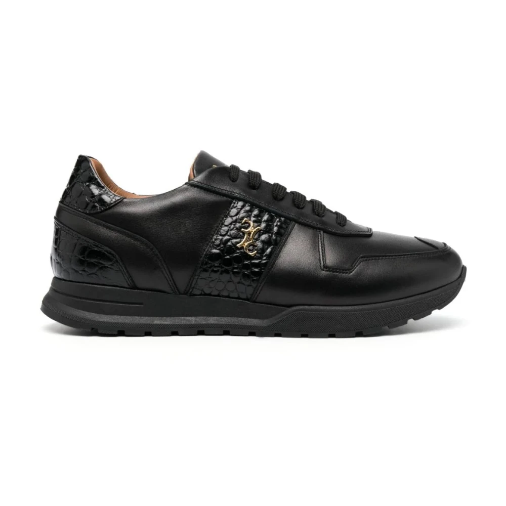 Billionaire Zwarte Leren Casual Lo-Top Sneakers Heren Schoenen