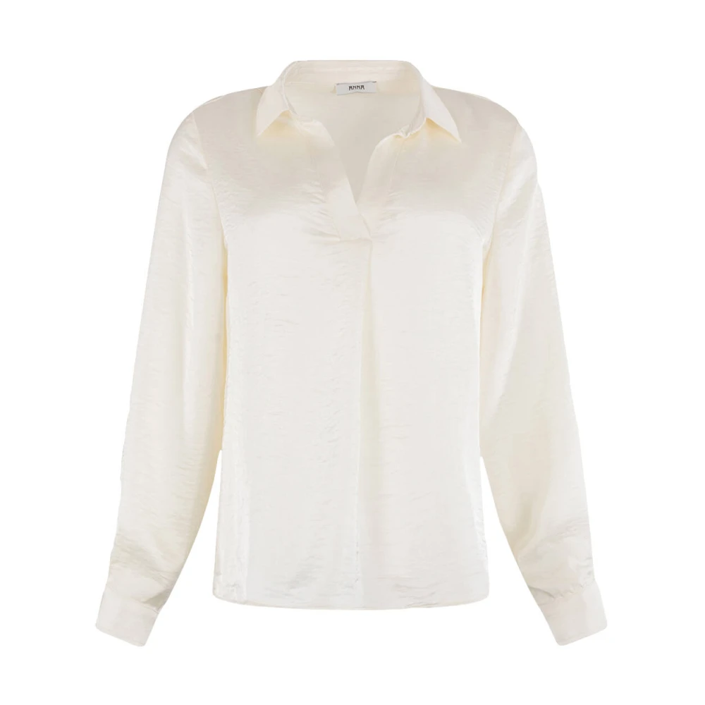 Anna Van Toor Lange Mouw Top Beige Dames