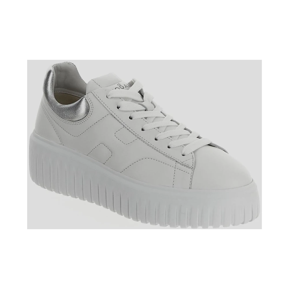 Hogan Leren Vetersneaker White Dames