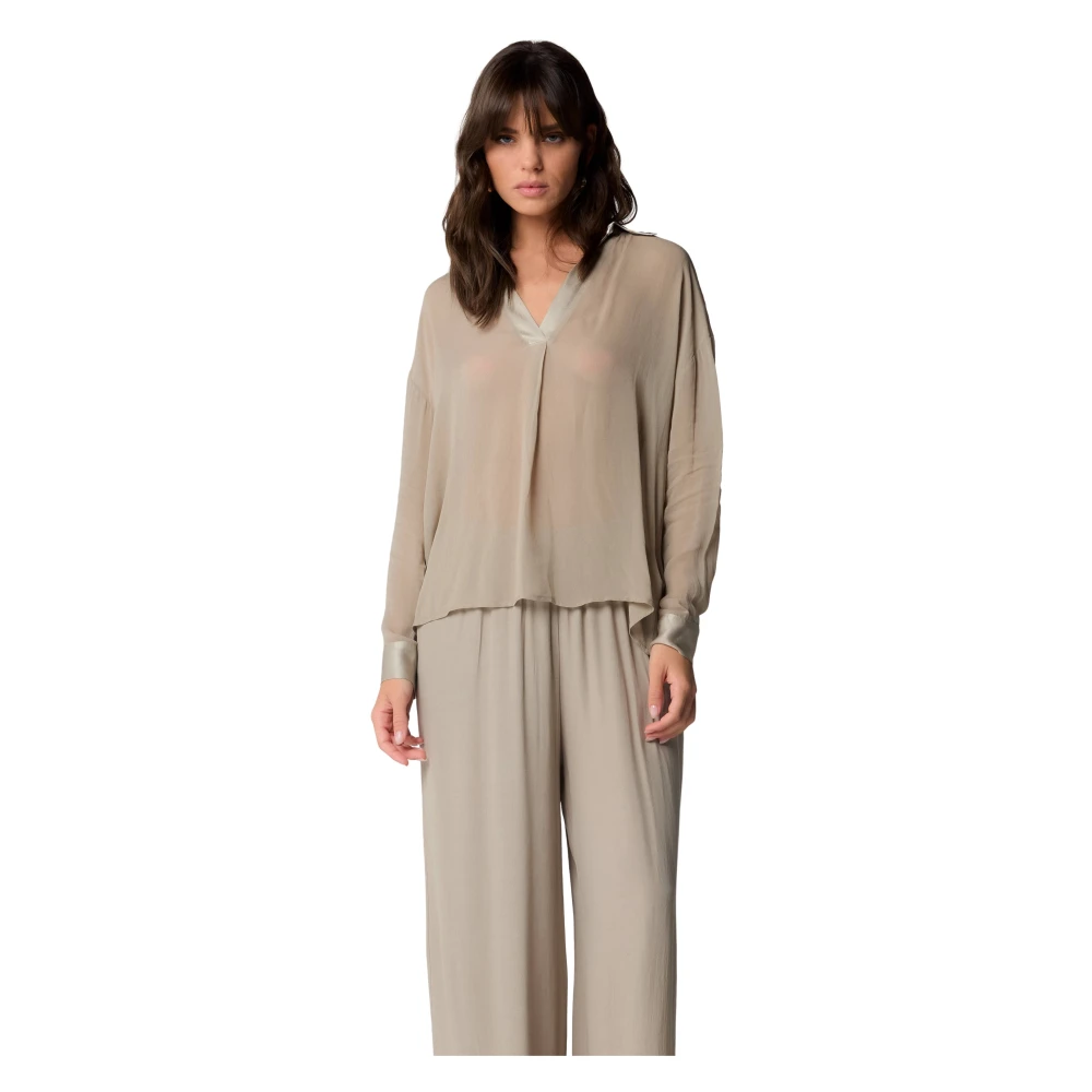 Kocca Stijlvolle Blouses voor Vrouwen Gray Dames