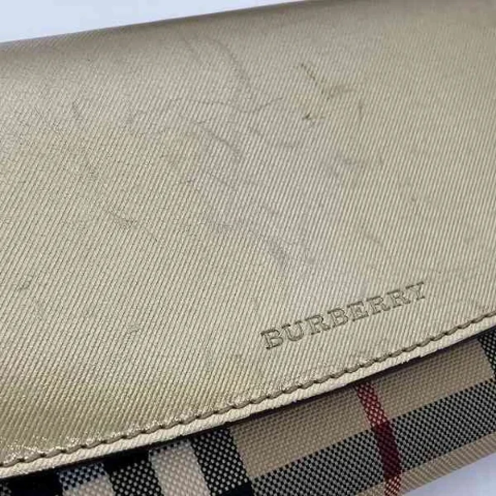 Burberry Vintage Pre-owned Leather wallets Beige Dames