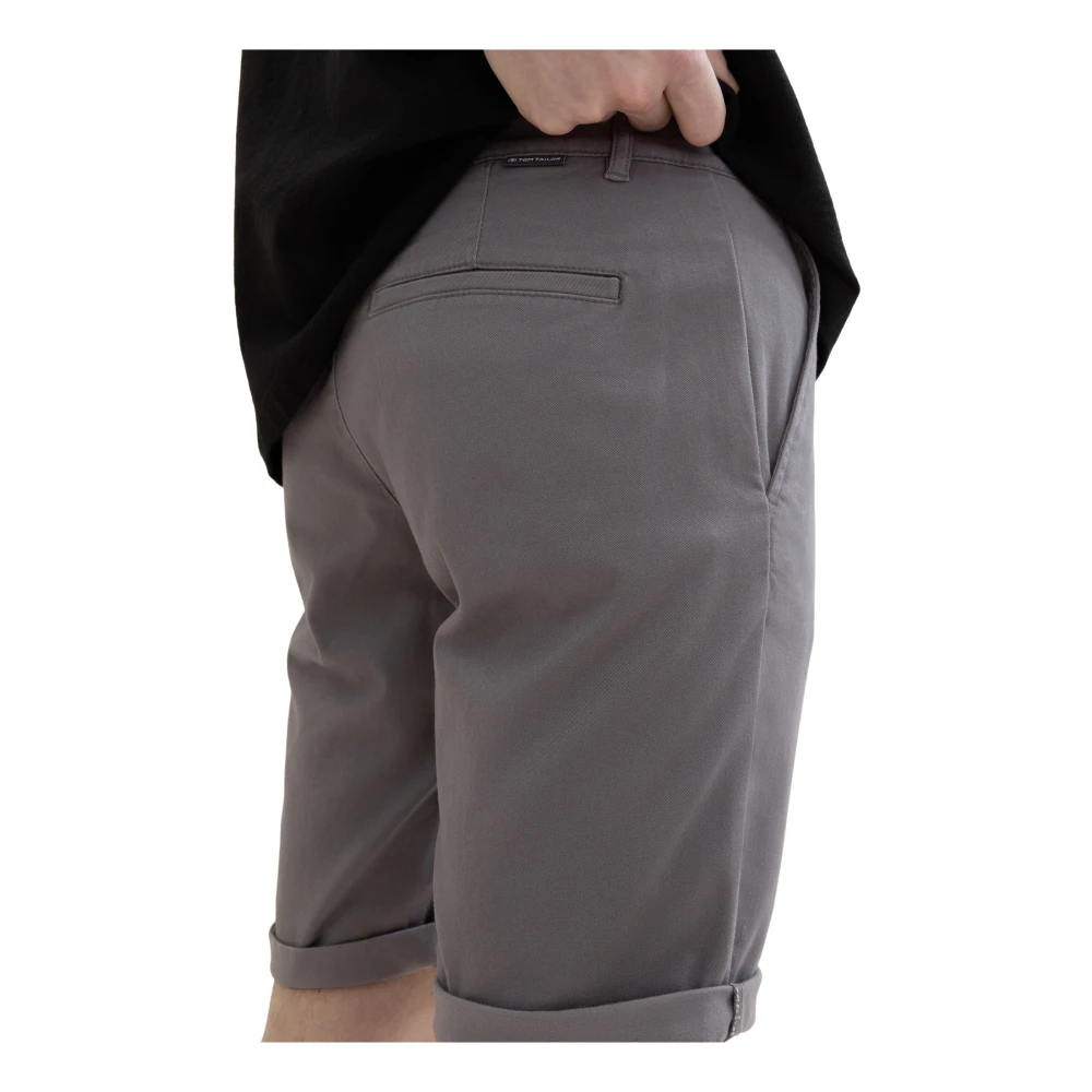 Tom Tailor Elegante Chinoshorts voor zomerse look Gray Heren