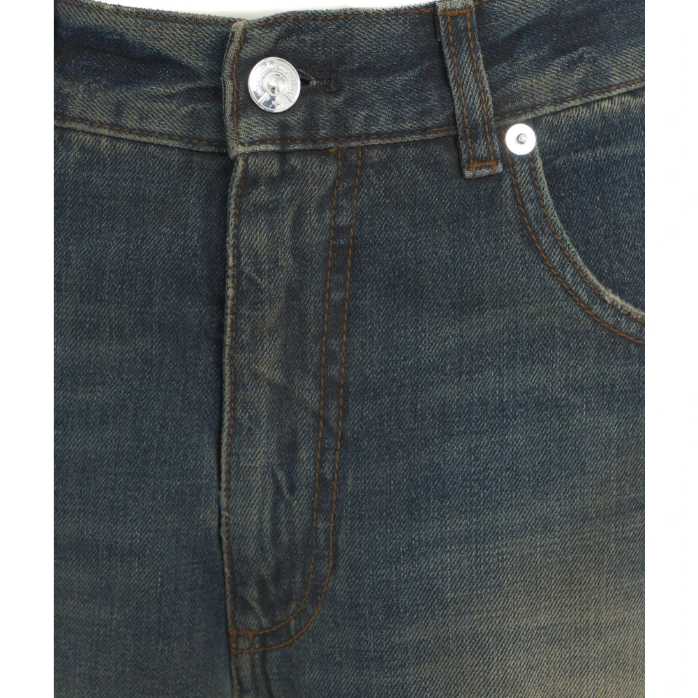 Nine In The Morning Blauwe Overcarrot Jeans Aw24 Blue Dames