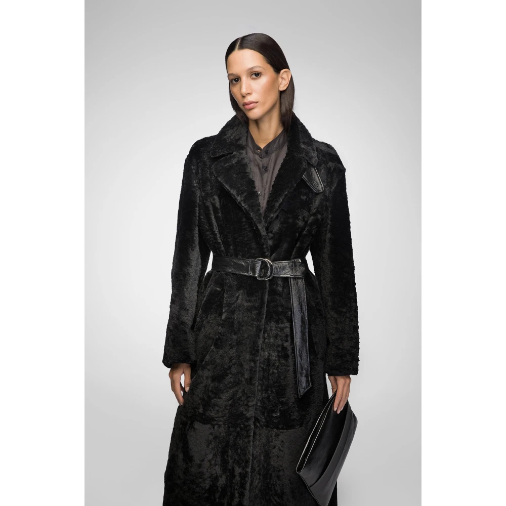 VSP Gabrielle Zwarte Shearling Jas Black Dames