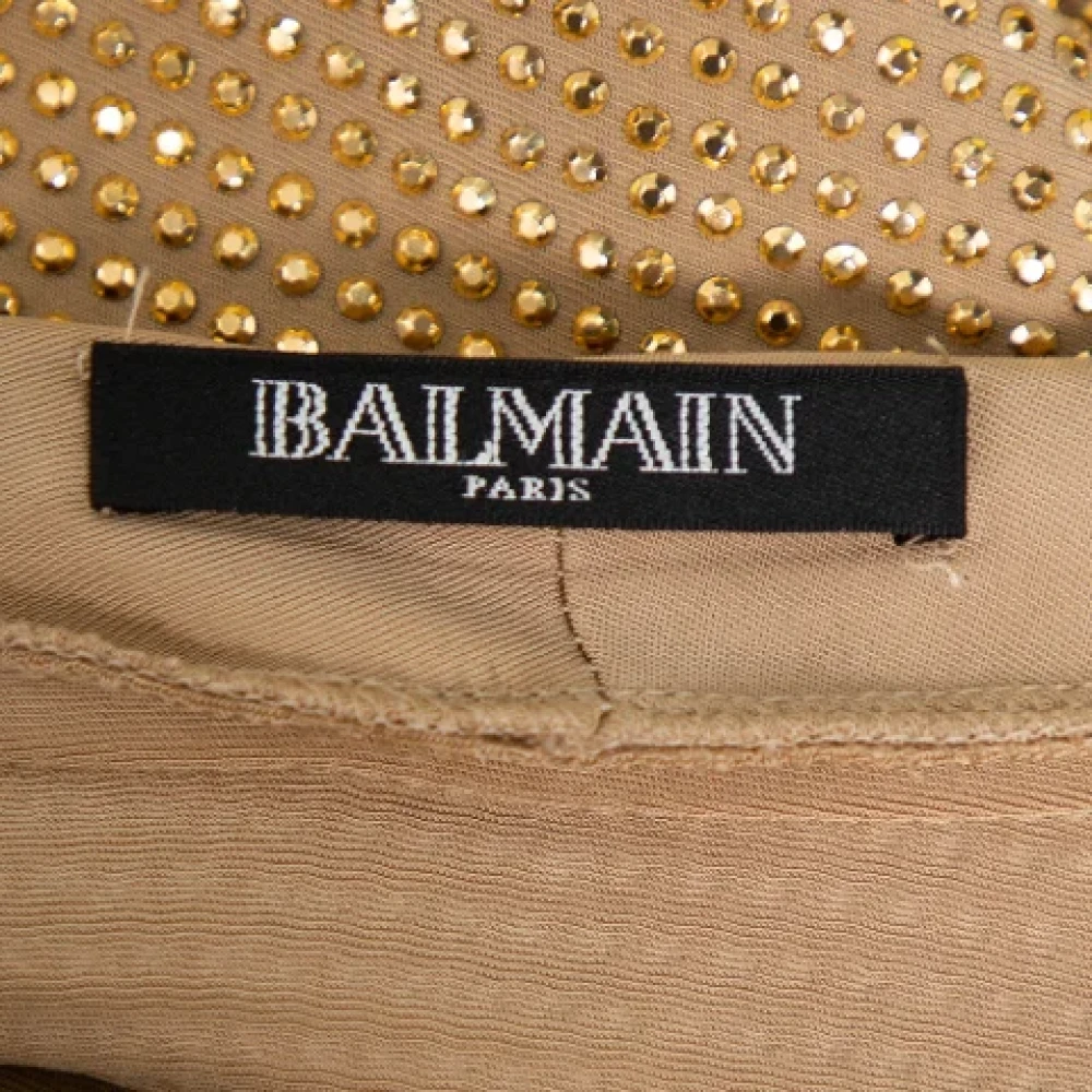 Balmain Pre-owned Knit tops Yellow Dames