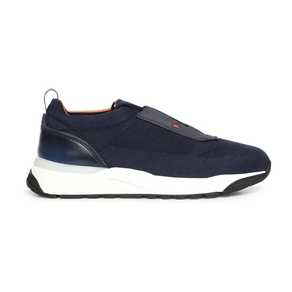 Santoni Men's Blue Sneakers, 10 Uk, Flin Trainers