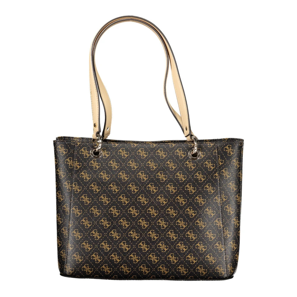 Guess Bruine Schoudertas Noelle 2 Compartimenten Brown Dames