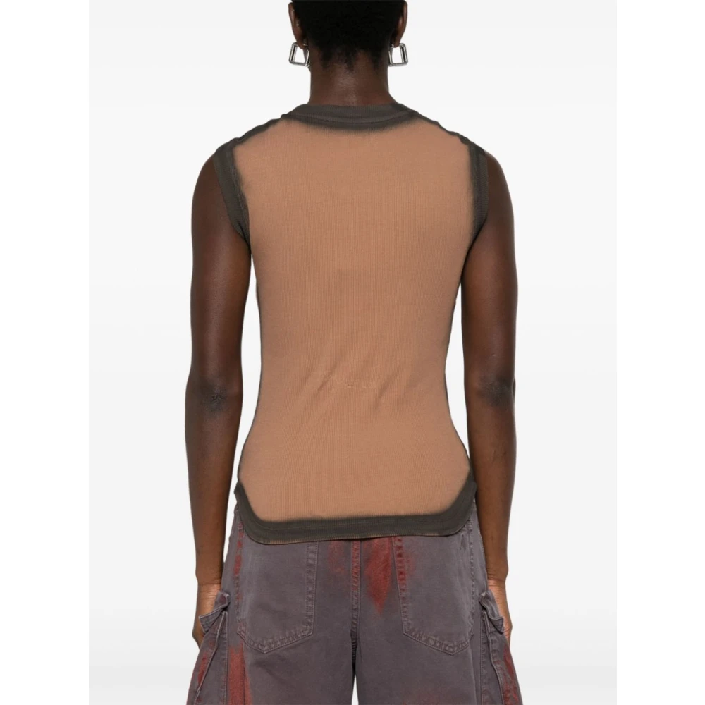 The Attico Beige T-shirts & Polo's voor vrouwen Beige Dames