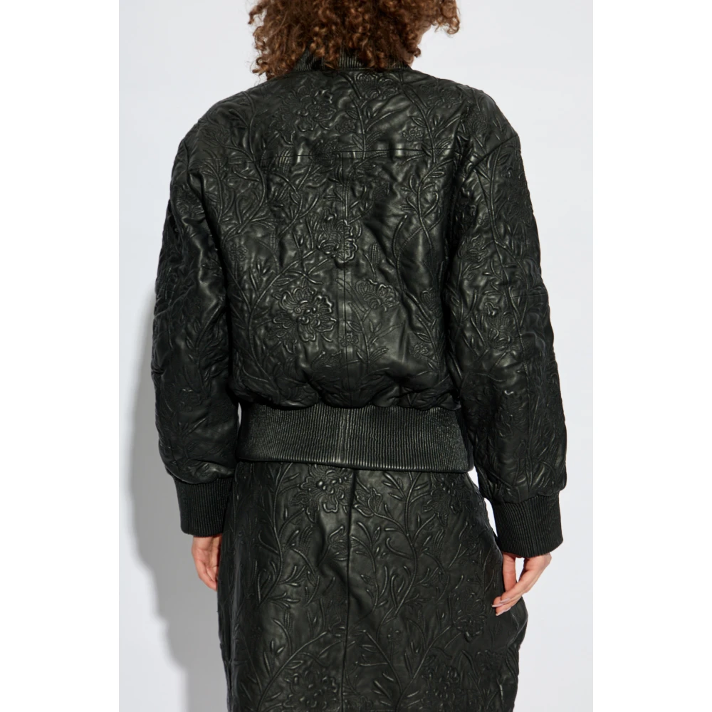 Munthe Leren jas 'Ferril' Black Dames