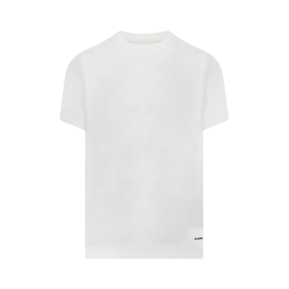 Jil Sander Witte biologisch katoenen T-shirts en Polos White Dames