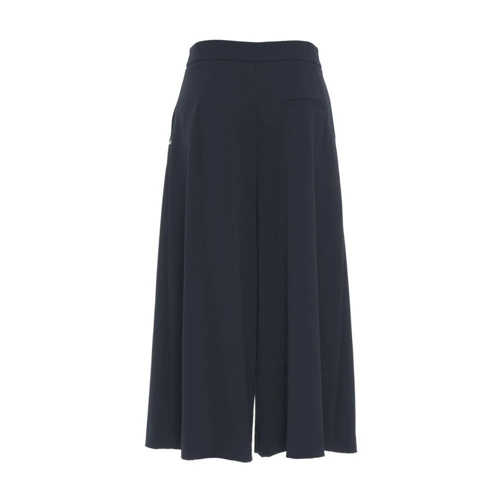 Ottod'Ame Blauwe Bermuda Shorts met Elegante Plooien Blue Dames