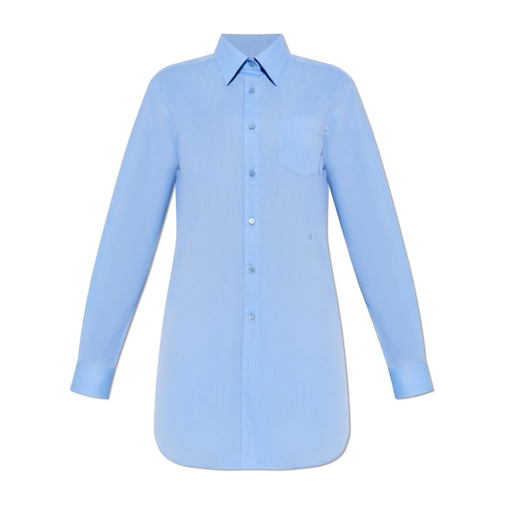 Moschino Blauwe Damesoverhemd Stijlvolle Modestatement Blue Dames