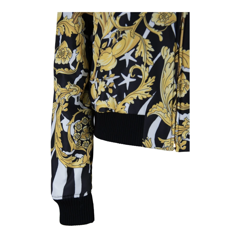 Versace Omkeerbare Jas met Ritssluiting en Hoge Kraag Multicolor Dames