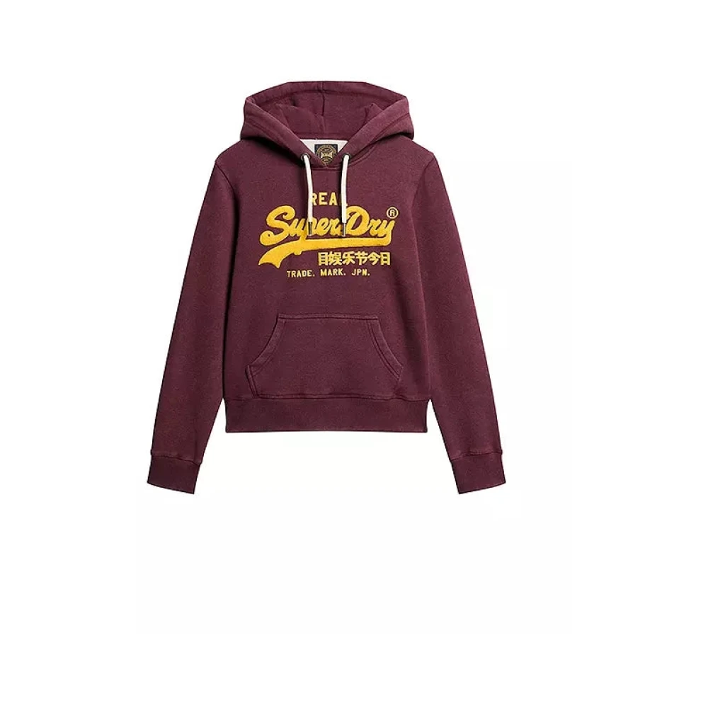 Superdry Women's Red Chenille Graphic Hoodie Burgundy - Hoodies - S - Sweatshirts & Hoodies