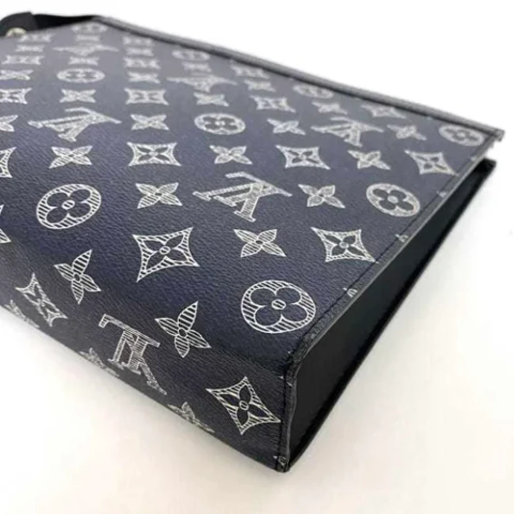 Louis Vuitton Vintage Pre-owned Canvas clutches Blue Dames