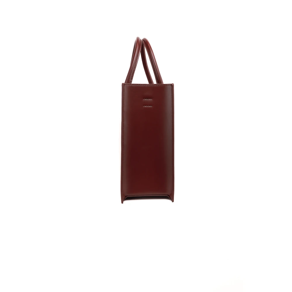 Elisabetta Franchi Grote Handtas met Metalen Logo Red Dames