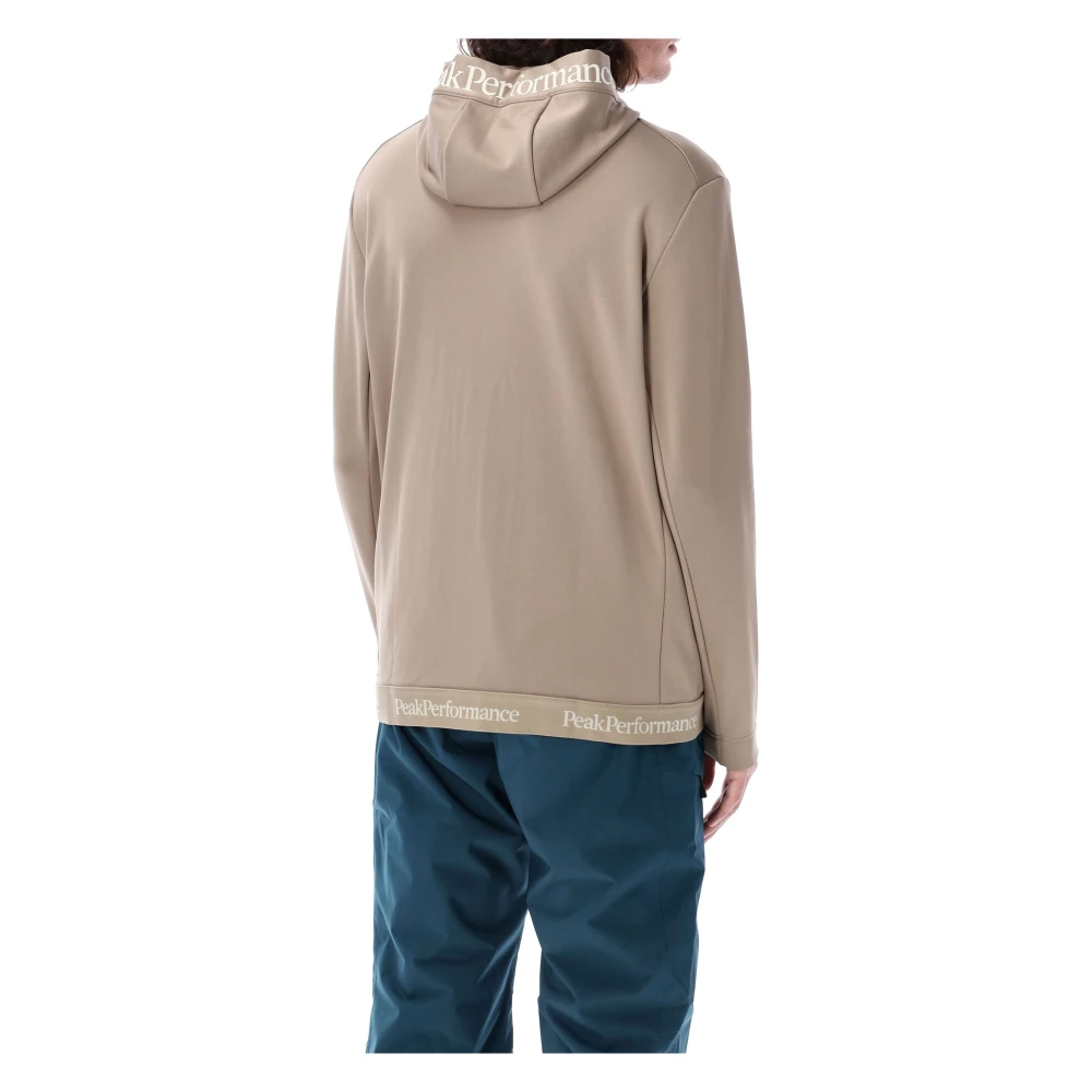 Peak Performance Tech Zip Hoodie Beige Aw24 Beige Heren