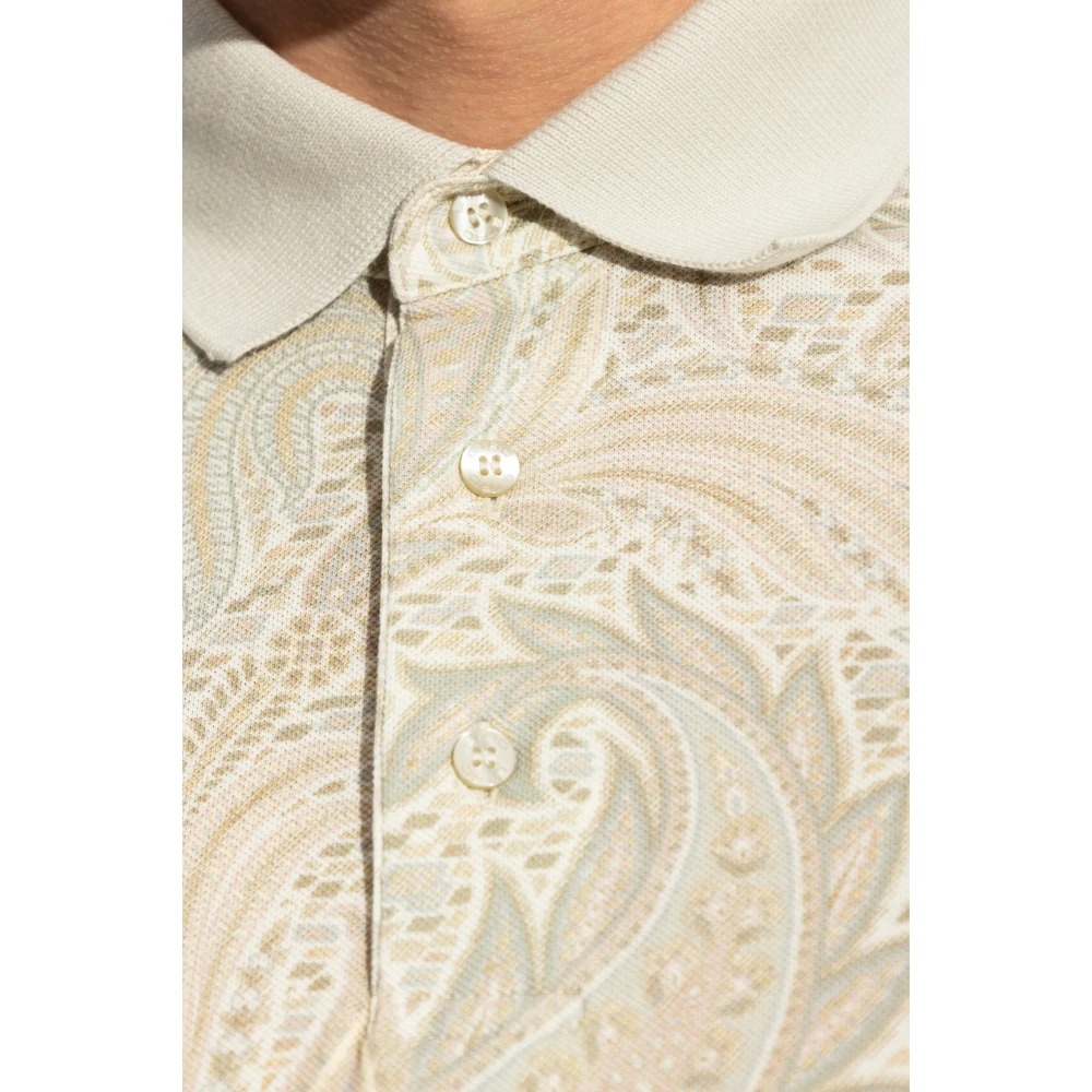 ETRO Gestreepte polo Beige Heren