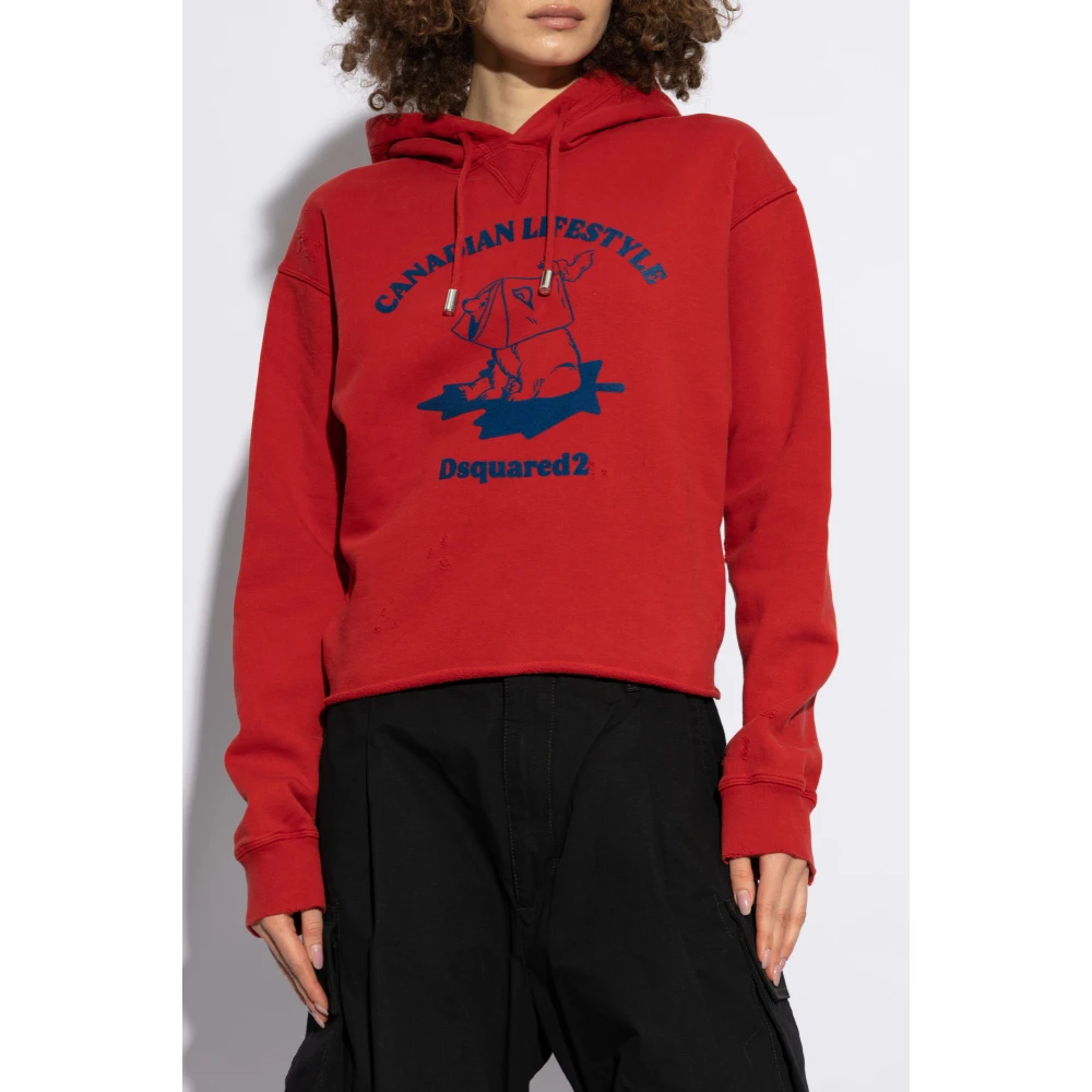 Dsquared2 Sweatshirt met logo Red Dames