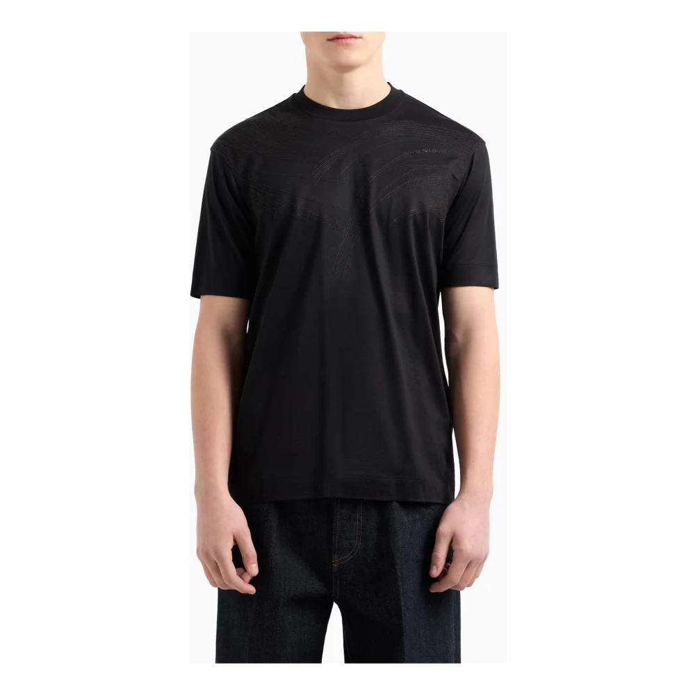 Emporio Armani Stijlvolle T-shirts en Polos Black Heren
