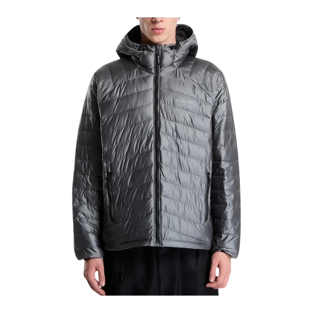 Columbia Uomo Nero Street Tech Csc Shield Giacca In Grigio Argento - Immagine 4