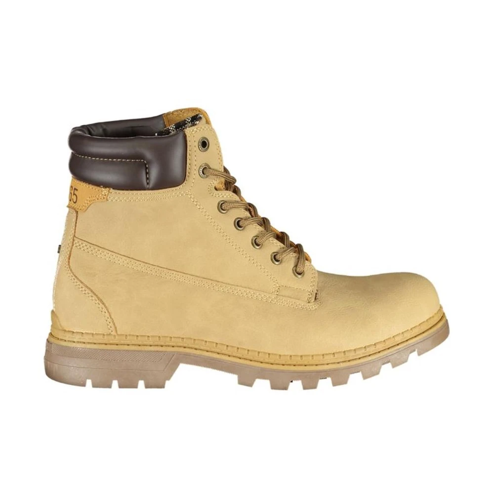Carrera Women's Beige Lace-Up Boots, 7 Uk, Lace-Up Boot With Logo Detailing
