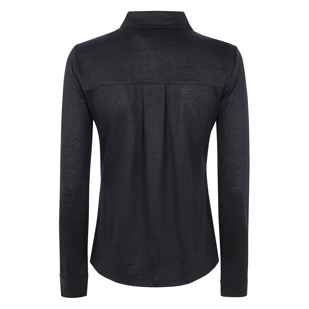 majestic filatures Casual Katoenen Overhemd voor Mannen Black Dames