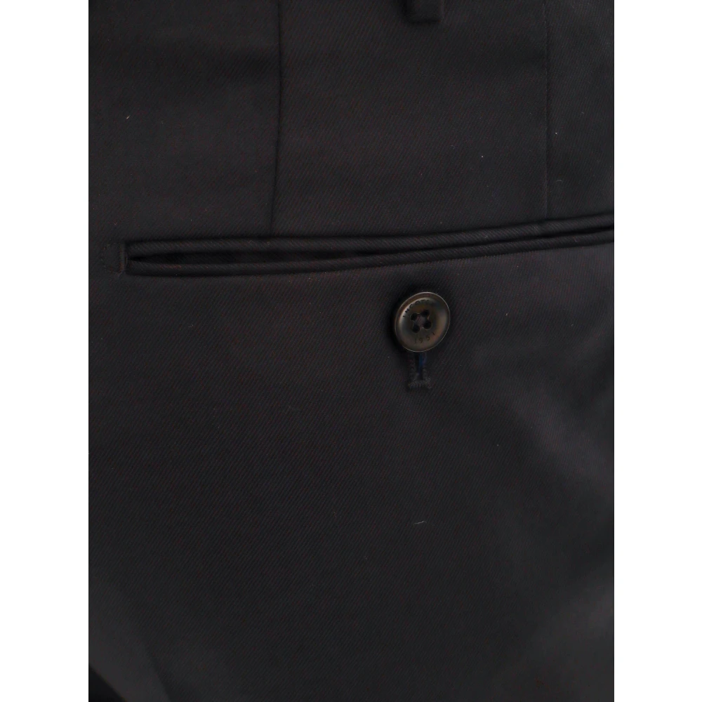 Incotex Blauwe Wollen Broek met Knoop- en Ritssluiting Blue Heren