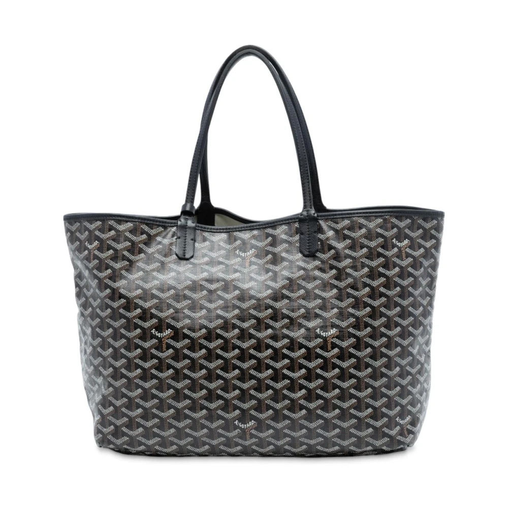 Goyard Vintage Women's Black Pre-Owned Printed Carryall Tote