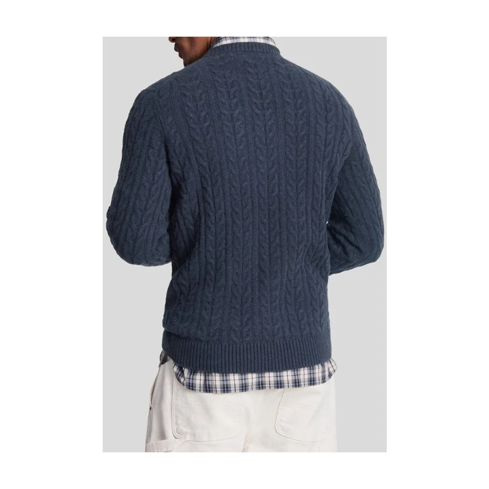 Lyle & Scott Blauwe Trui Lange Mouwen Blue Heren