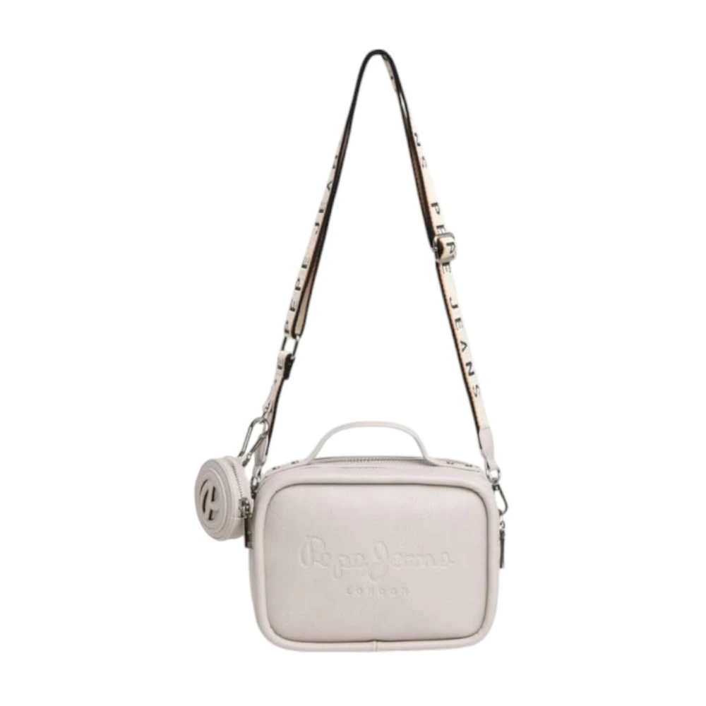 Pepe Jeans Chique Witte Schoudertas Bassy Main White Dames