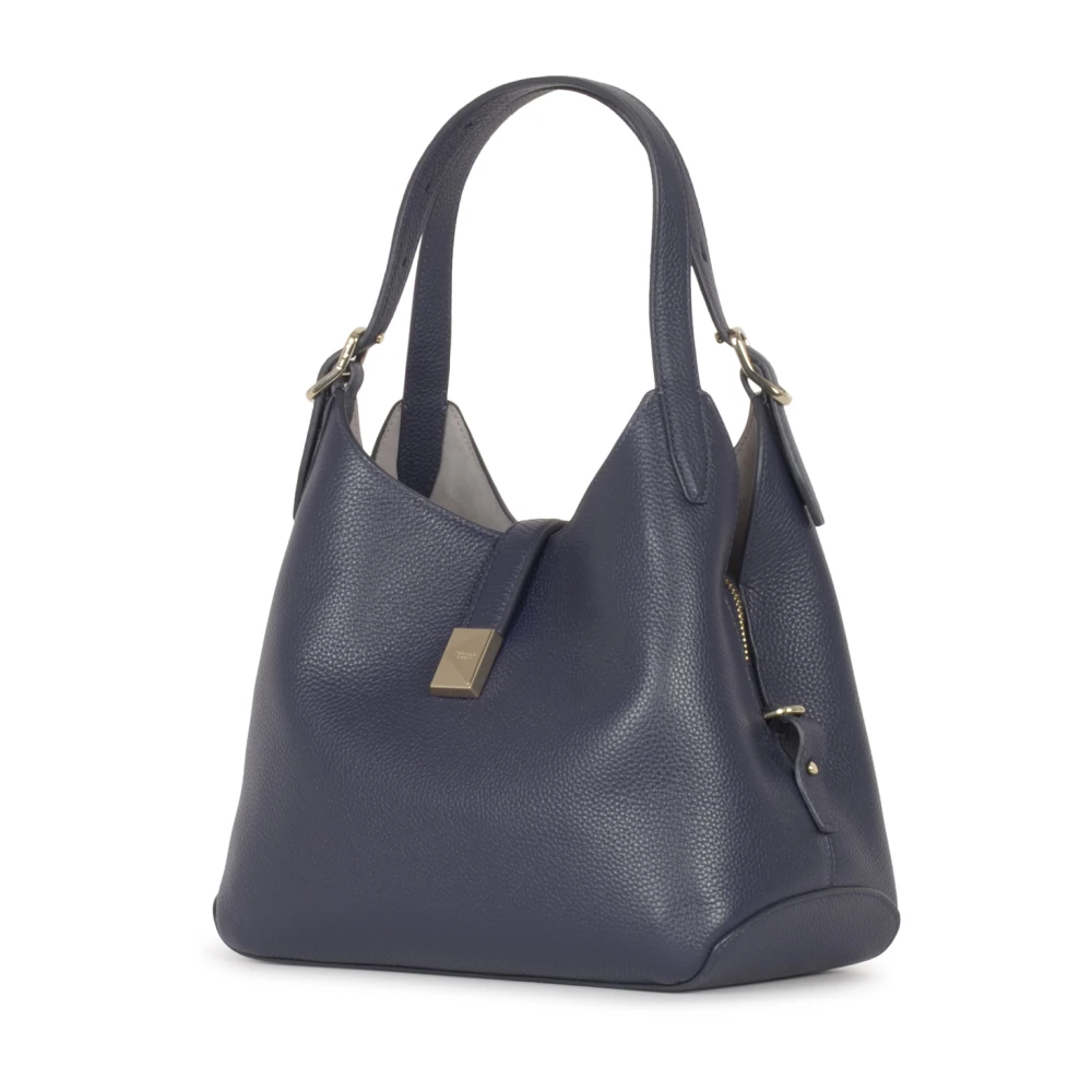 Kate Spade Deco Pebbled Leather Crossbody Tote Blue Dames