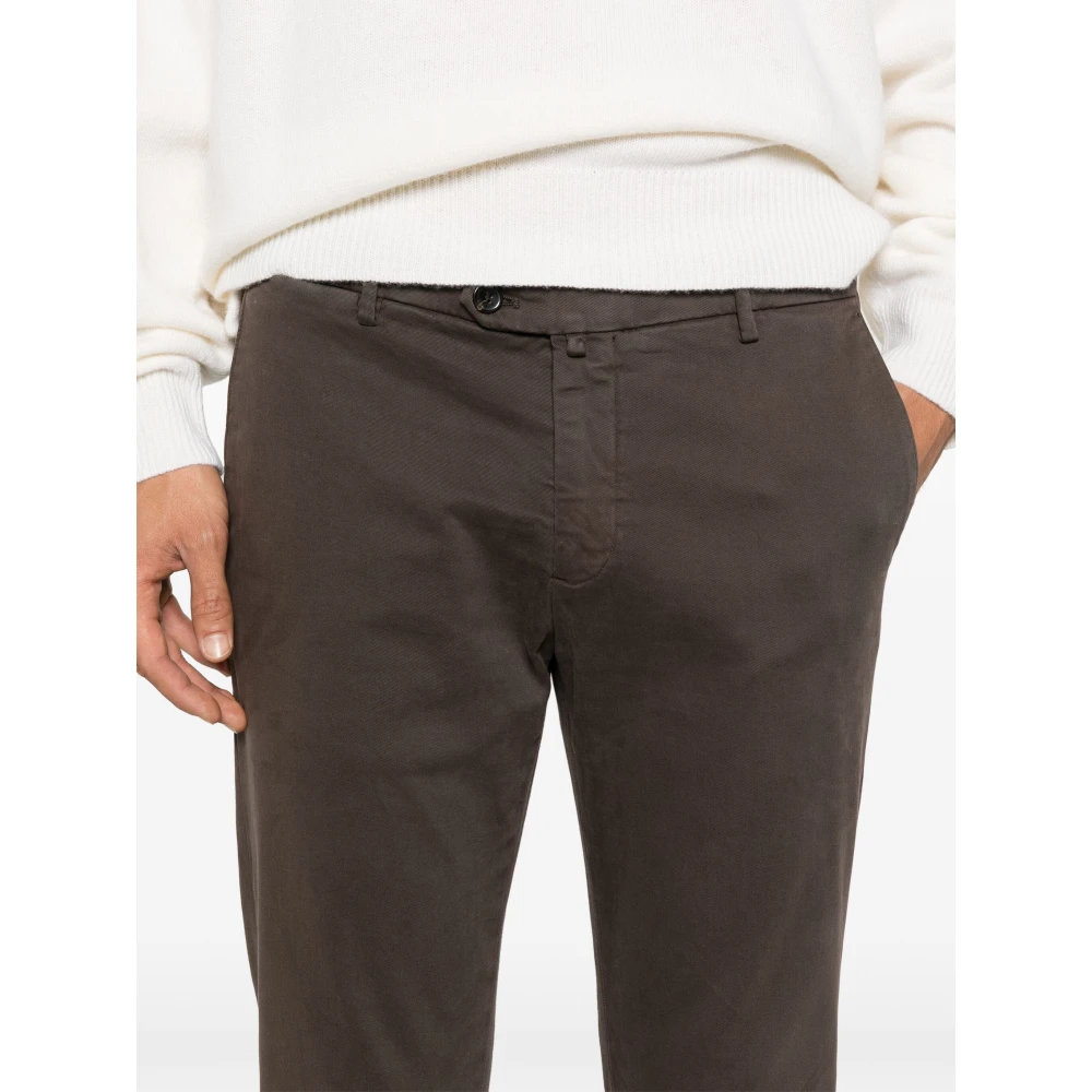 Briglia Corduroy Slim Fit Broek Midnight Blue Brown Heren