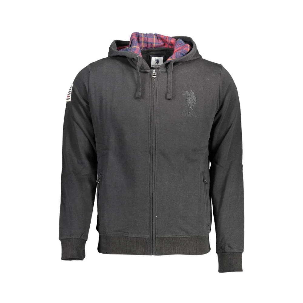 U.s. Polo Assn. Men's Black Cotton Jumper - Zip-Throughs - 2XL - Sweatshirts & Hoodies